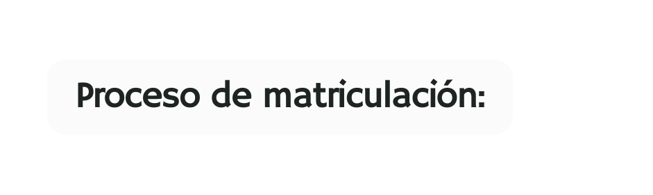 Proceso de matriculación