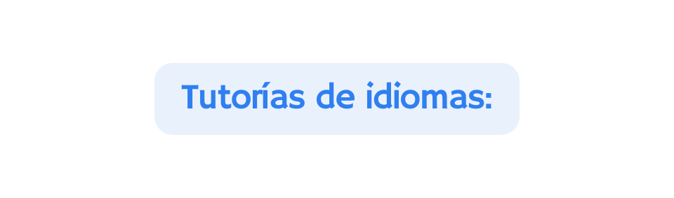 Tutorías de idiomas