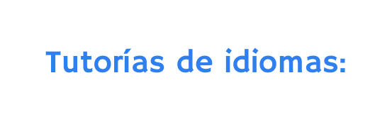 Tutorías de idiomas